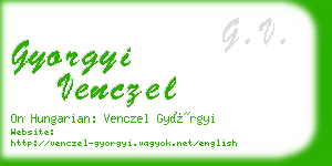 gyorgyi venczel business card